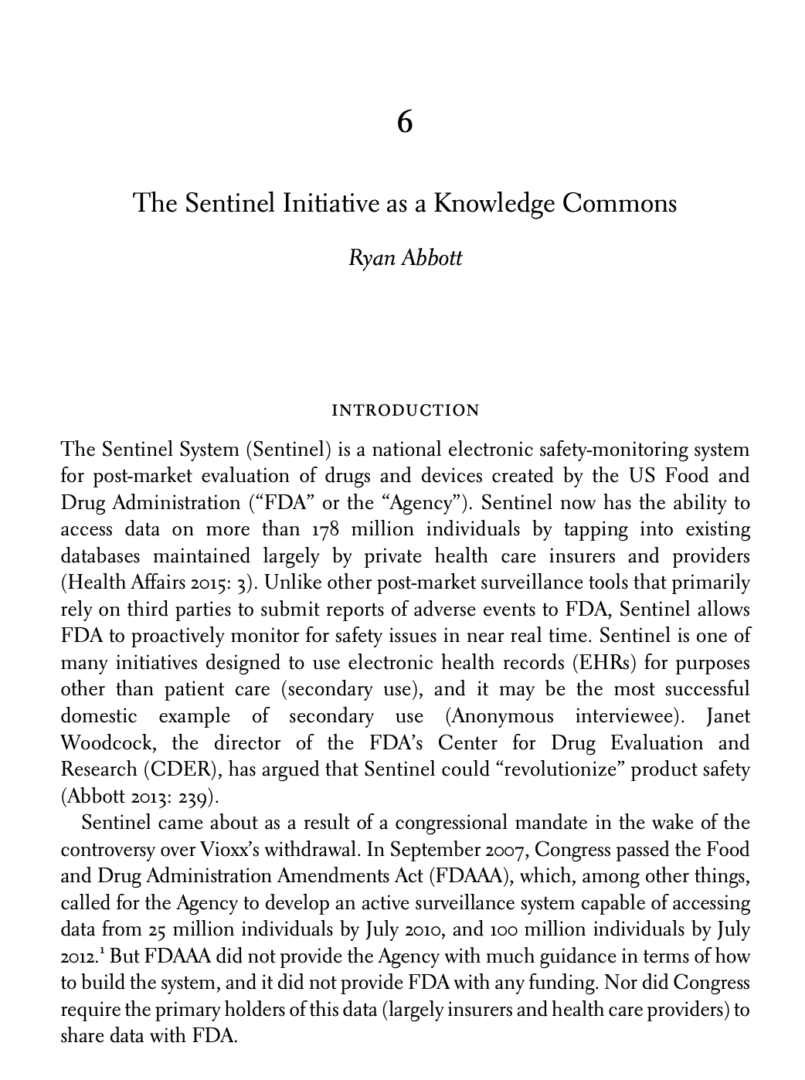 Sentinel Initiative PUBLICATIONS